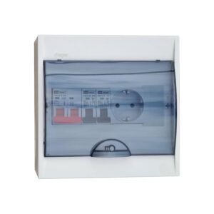 PV verdeler IP30 stofdicht met stopcontact