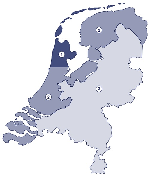 Windkaart Nederland voor montage van zonnepanelen